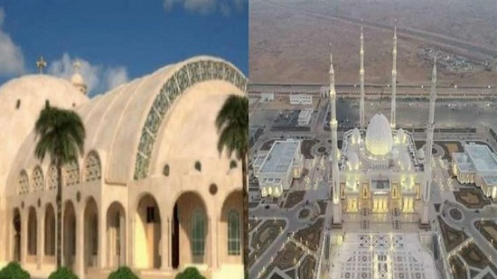  افتتاح الرئيس عبد الفتاح السيسى لأكبر كاتدرائية ومسجد 