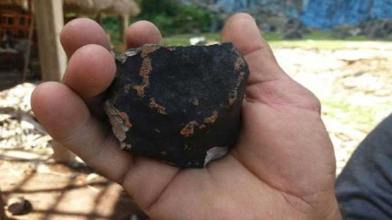 قطعة من نيزك سقط في غرب كوبا في الأول من فبراير 2019