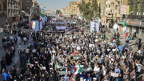 مسيرات حاشدة في إيران بمناسبة الذكرى الـ40 للثورة الإسلامية
