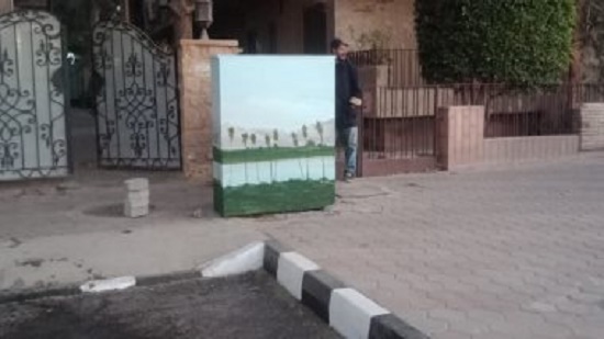 محافظة القاهرة تحول أكشاك الكهرباء فى الشوارع إلى لوحات فنية.. صور
