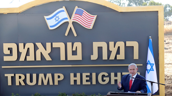 رئيس الوزراء الإسرائيلي، بنيامين نتنياهو، يدشن مستوطنة جديدة في مرتفعات الجولان المحتلة تكريما للرئيس الأمريكي، دونالد ترامب