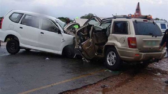 إصابة 19 شخصا في تصادم 4 سيارات بوادي النطرون
