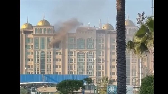 حريق بشقق نادي سموحة في الإسكندرية