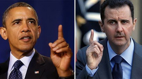 أوباما وبشار الأسد 