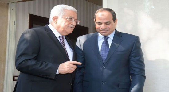 الرئيس عبد الفتاح السيسى والرئيس محمود عباس