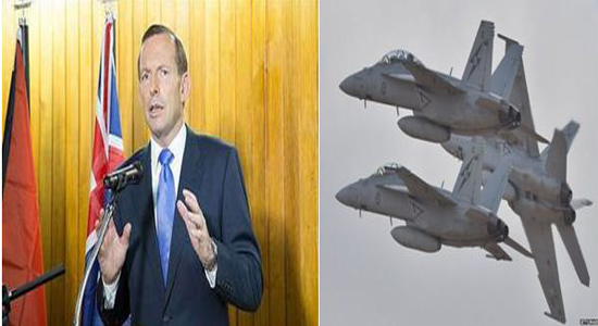  عدد من الطائرات الاسترالية فى سماء العراق وعلى الشمال رئيس وزراء أستراليا طوني  ابوت