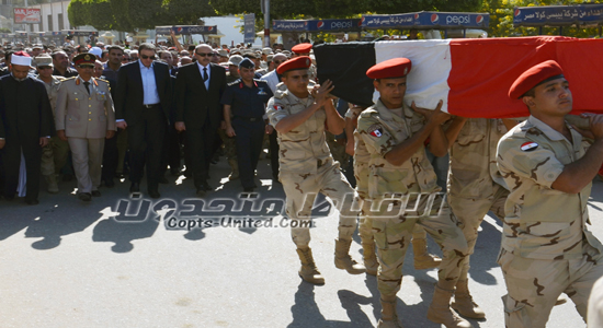 المنطقة العسكرية يشارك في جنازة شهيد الجيش ببني سويف