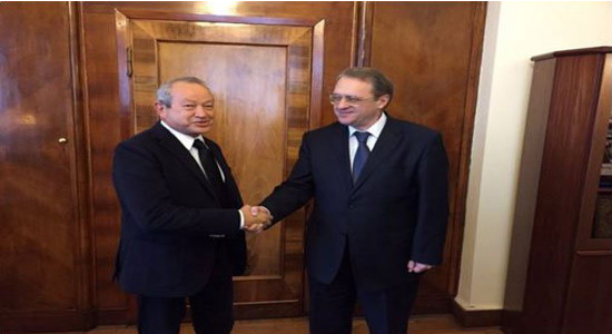 بالصور.. ساويرس يلتقى نائب وزير خارجية روسيا لتقديم التعازي في ضحايا الطائرة الروسية