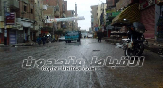  الأمطار تسبب في إجازة أجبرية في المدارس ببني سويف
