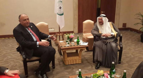 وزير الخارجية يعقد جلسة محادثات مع أمين عام منظمة التعاون الإسلامي