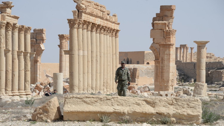 الجزء الأثري من مدينة تدمر السورية بعد تحريرها من مسلحي داعش
