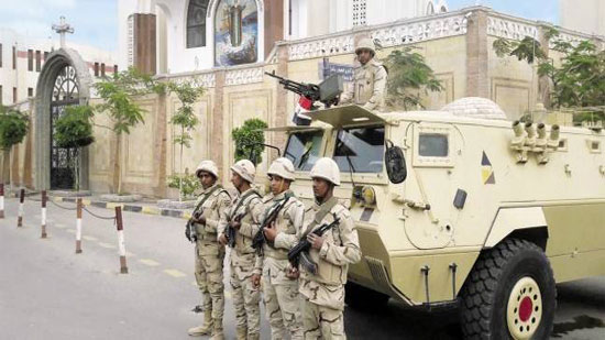 قوات الجيش والشرطة تشارك بتأمينات احتفالات الأقباط بدير القديسة دميانة