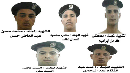 الداخلية: استشهاد 5 مجندين بالعريش على أيدي مسلحين
