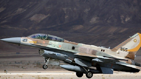 تحطم طائرة حربية اسرائيلية من طراز اف 16
