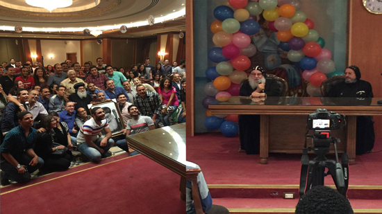 بالصور.. إيبارشية شبرا الخيمة تنظم لقاءا للشباب بحضور الأنبا موسى