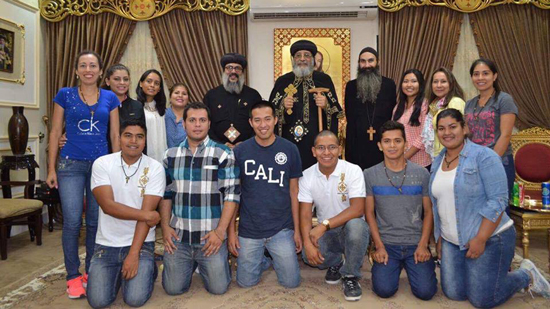 البابا تواضروس يستقبل وفدا من شباب بوليفيا
