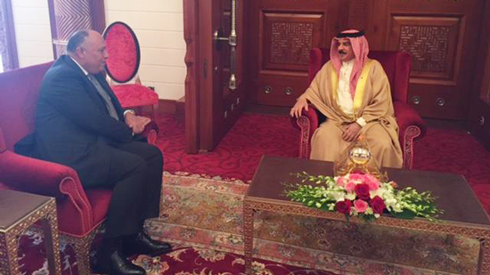  وزير الخارجية ينقل رسالة شفهية من الرئيس السيسي إلى ملك البحرين