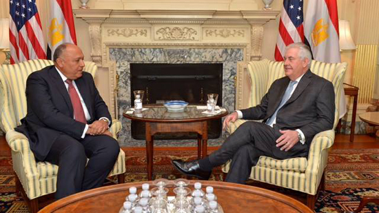 شكري يلتقي نظيره الأمريكي والأخير يؤكد دعم الإدارة الأمريكية الجديدة لمصر