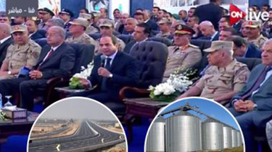 الرئيس السيسى خلال تواجده فى دمياط لافتتاح عدد من المشروعات