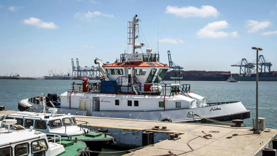 ميناء دمياط يستقبل أحدث قاطراته البحرية 