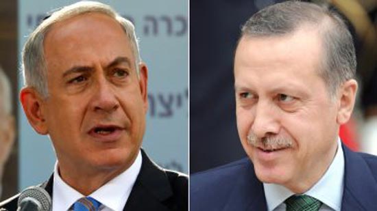 الرئيس التركى رجب طيب أردوغان ورئيس الوزراء الإسرائيلى بنيامين نتنياهو
