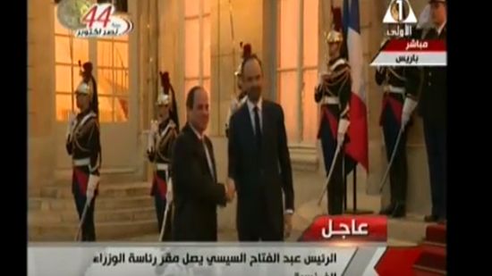 السيسي يبحث مع رئيس الوزراء الفرنسي الملفات المشتركة