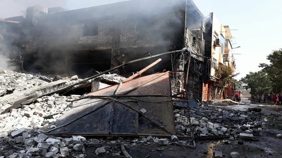 التضامن: حصر وتسكين وإعاشة متضرري حريق مصنع البويات بالإسكندرية
