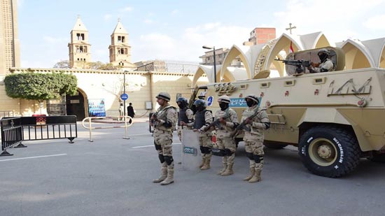  الجيش ينتشر بالمحافظات لتأمين الكنائس