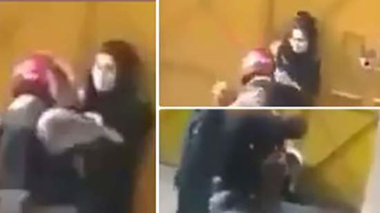 جندى إيرانى يعتدى على فتاة إيرانية