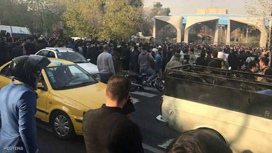 الاحتجاجات طالت العاصمة طهران أيضا