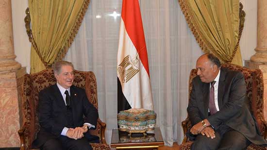 وزير الخارجية يبحث مع الرئيس اللبناني الأسبق أمين الجميل القضية الفلسطينية