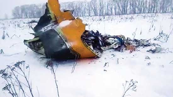 اللقطات الأولى لضحايا الطائرة الروسية المنكوبة