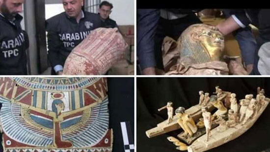 قطع أثرية مصرية في حاوية دبلوماسية بإيطاليا