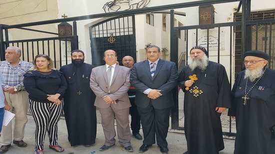  انتهاء أزمة كنيسة مارجرجس بحمامات القبة وحى الزيتون 