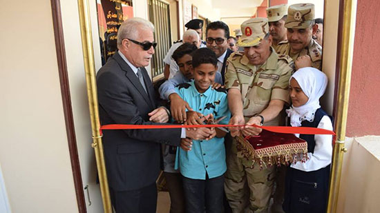 القوات المسلحة تفتتح مدرستين للتعليم الأساسي بجنوب سيناء 