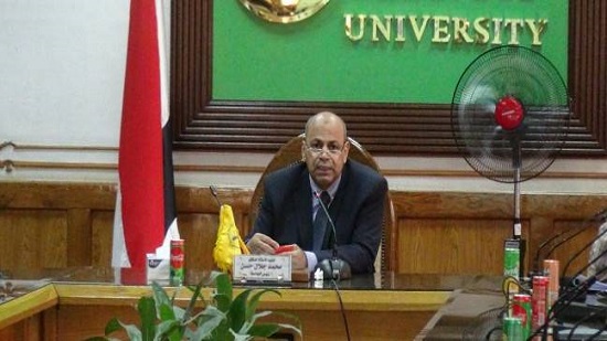  الدكتور مصطفي عبد النبي عبد الرحمن، رئيسا لجامعة المنيا.
