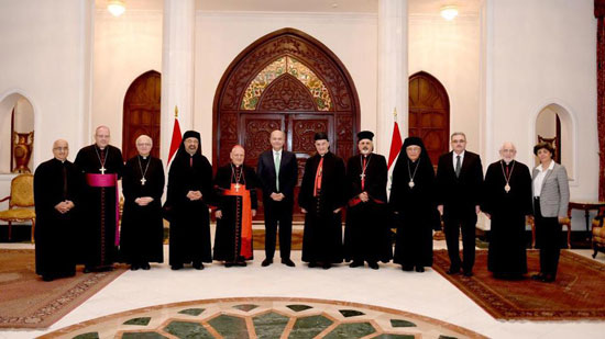 بطاركة الشرق الكاثوليك يزورون رئيس جمهورية العراق 