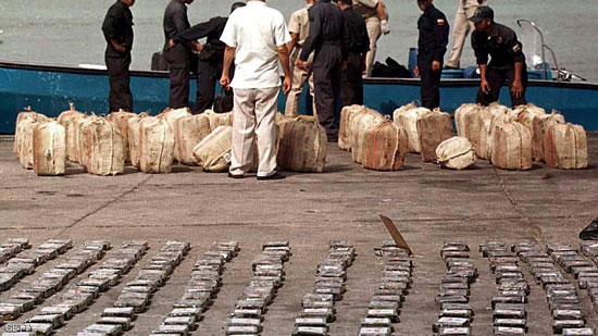 صورة أرشيفية لشحنة مخدرات صادرها الجيش الكولومبي