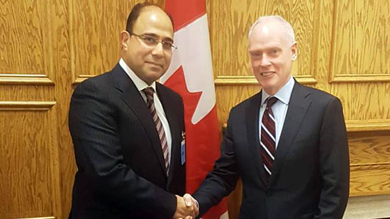 سفير مصر في كندا يلتقي مستشار رئيس الوزراء الكندي
