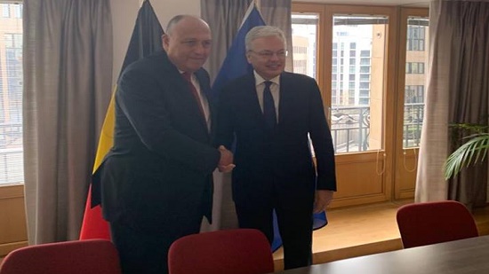 وزير الخارجية يلتقي نظيره البلجيكي على هامش الاجتماع الوزاري ببروكسل
