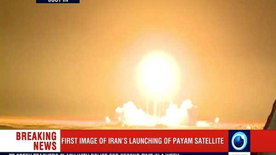 أثناء إطلاق إيران قمرًا صناعيًا في تجربة لم تنجح