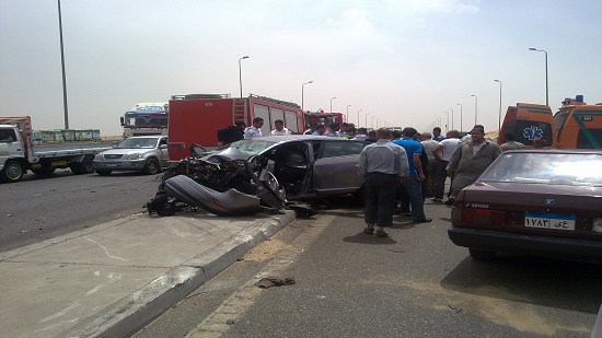 إصابة 3 أشخاص في تصادم سيارتين ملاكي بطريق «الحامول - بيلا»
