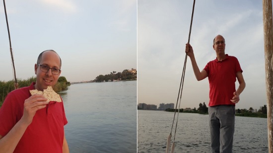 بالصور.. مسئول إسرائيلي يحتفل بعيد الفصح من مصر على ضفاف النيل
