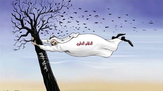  البيان : النظام القطري يتمسك الإرهاب حتى لا يهزم 
