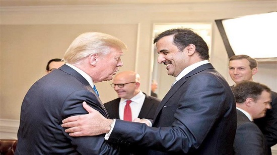 الرئيس الأمريكي ترامب وأمير قطر تميم بن حمد