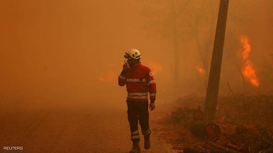  الرياح الشديدة تعيد إشعال حرائق غابات بوسط البرتغال