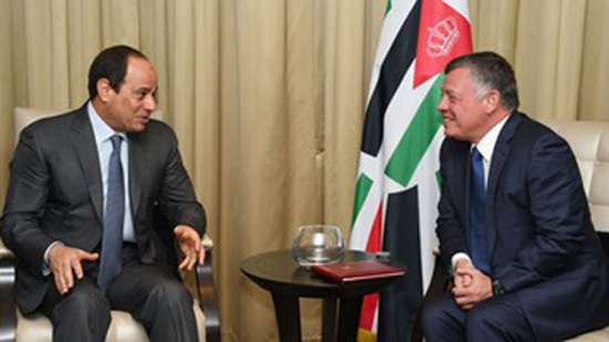 توافق بين السيسى وعاهل الأردن لتكثيف جهود استئناف مفاوضات عملية السلام
