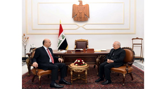  رئيس الجمهورية الدكتور برهم صالح يستقبل البطريرك ساكو في قصر السلام