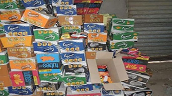 ضبط 6000 عبوة غذاء أطفال «سناكس» فاسدة بالغربية
