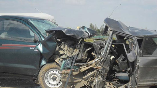 إصابة 3 أشخاص فى حادثى سير بمحافظة بنى سويف
